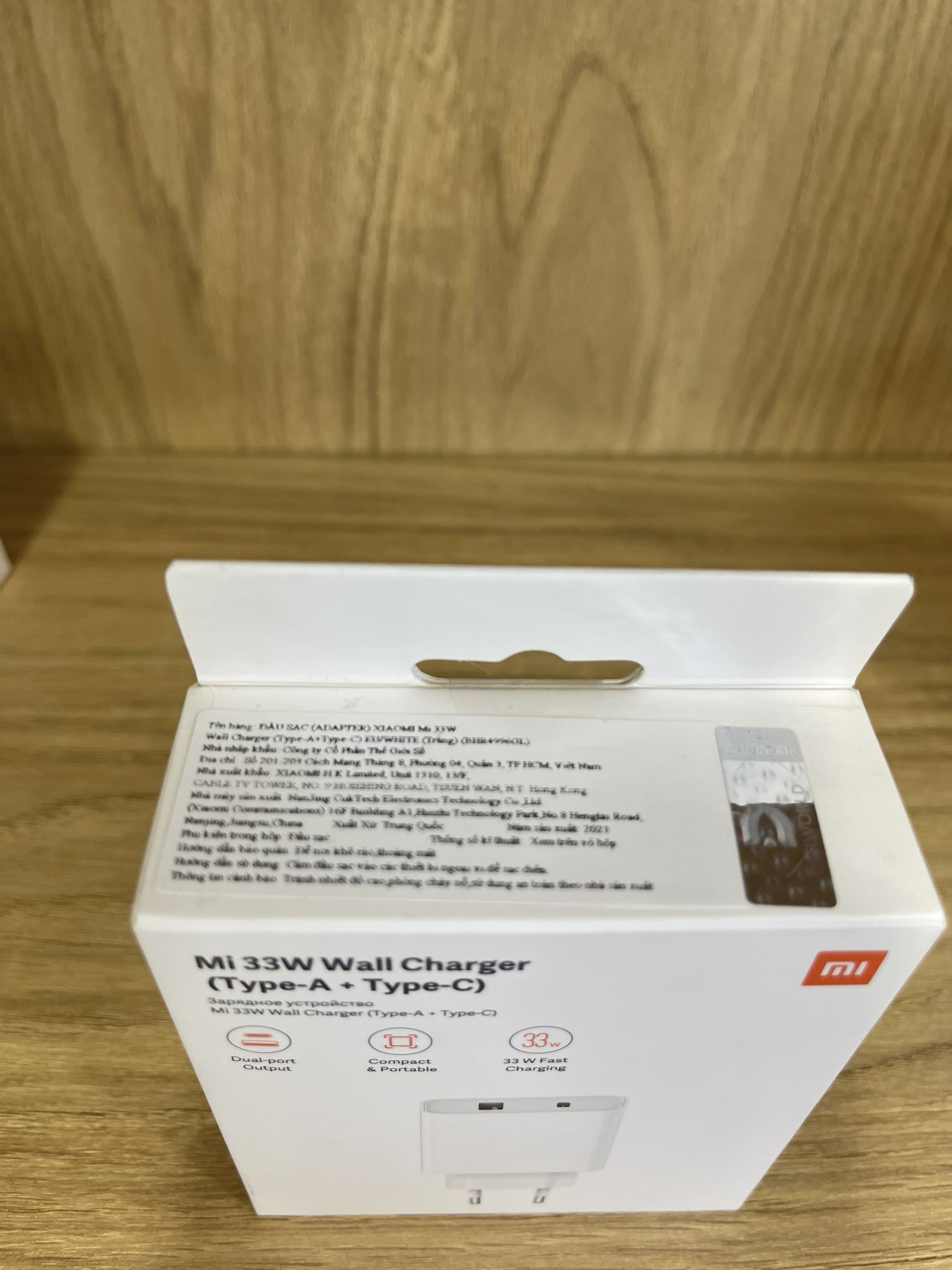 Sạc nhanh 2 cổng Xiaomi - Hàng chính hãng - Sạc nhanh Mi 33W Wall Charger Type A +Type C, Chống quá nhiệt, quá áp