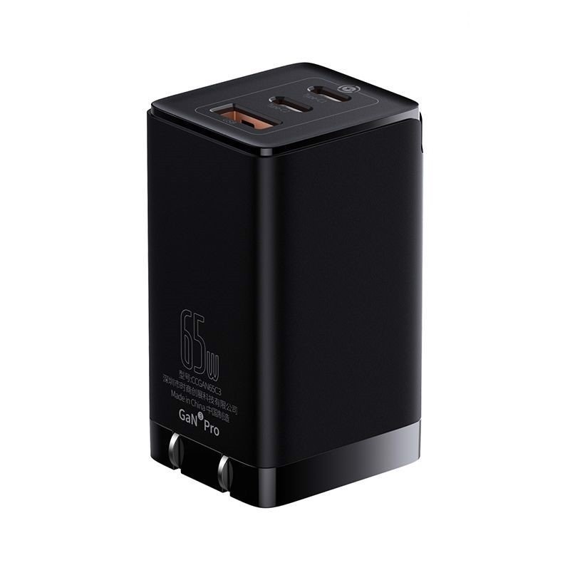 Bộ sạc nhanh Baseus GaN3 Pro Quick Charger 65W (Type Cx2 + USB , PD3.0/ PPS/ QC4.0/ SCP/ FCP Multi Quick Charge Protocol, GaN2 Technology) hàng chính hãng