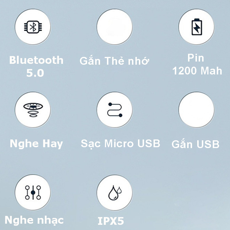 Loa nghe nhạc Bluetooth PKCB Mini Plus Bản Quốc Tế - Hàng chính Hãng