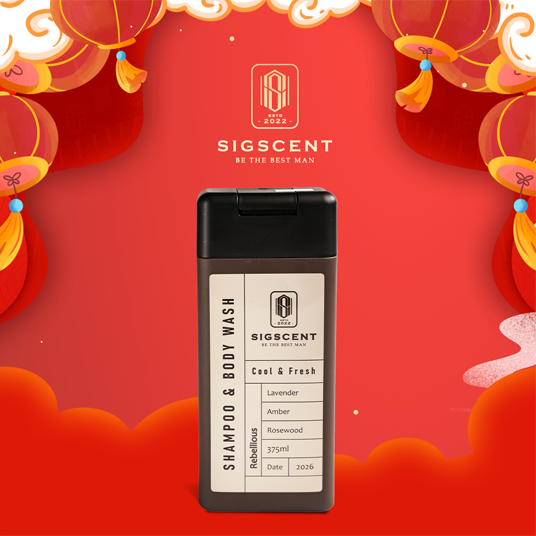 Sữa tắm dầu gội cho nam hương nước hoa 375ml Rebellious thương hiệu SIGSCENT date 7.2026