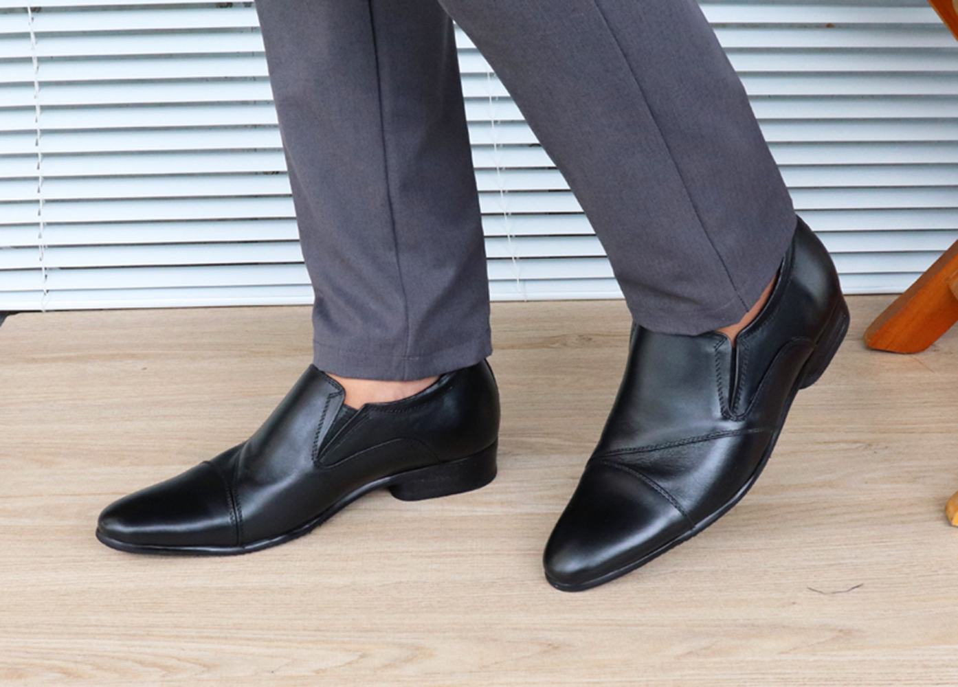 GIÀY TĂNG CHIỀU CAO GIÀY CAO DÀNH CHO NAM GIỚI S975 ĐEN TRƠN - CAO 6CM GIÀY ĐỘN NAM CAO VƯỢT TRỘI