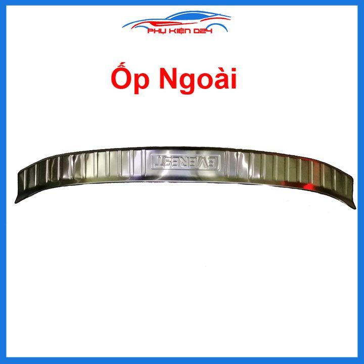 Ốp chống trầy cốp trong ngoài Everest 2022-2023-2024 Inox sáng bóng