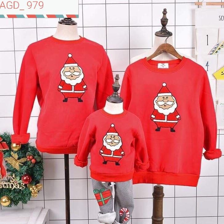 Áo nỉ gia đình mẫu ông già noel - MÃ AGD979