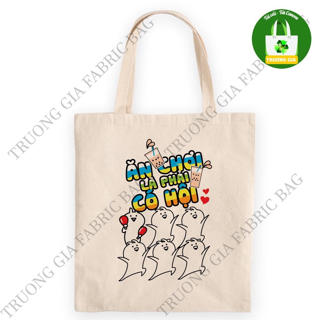 TúI tote canvas Be in hình Summer không khóa kéo 26cmx33cm Trương Gia Túi Vải - Túi Canvas