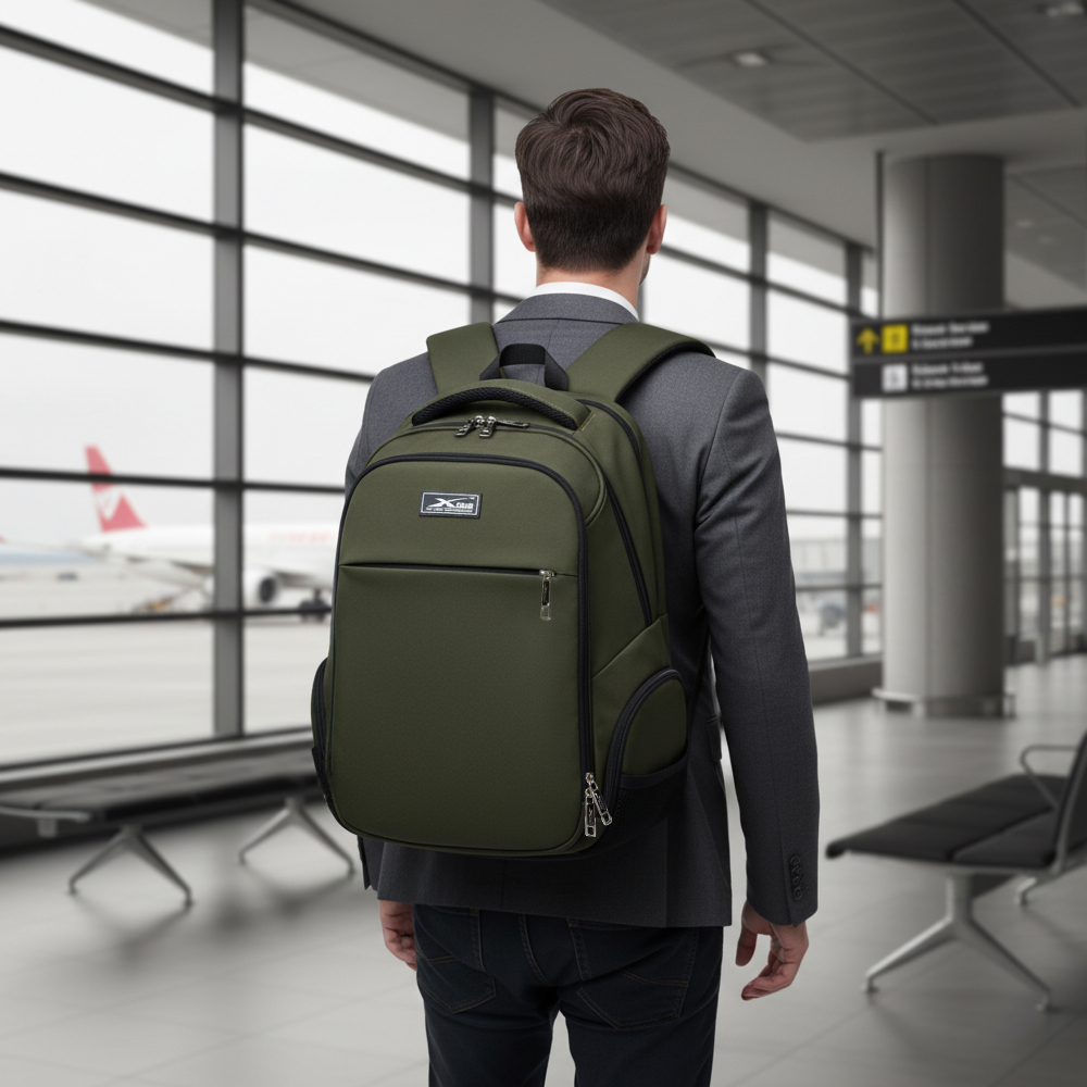 Balo du lịch chống nước cao cấp Xbags Travel – Balo phượt cỡ lớn, nhiều ngăn tiện lợi, bền đẹp xanh rêu thời trang XB1001