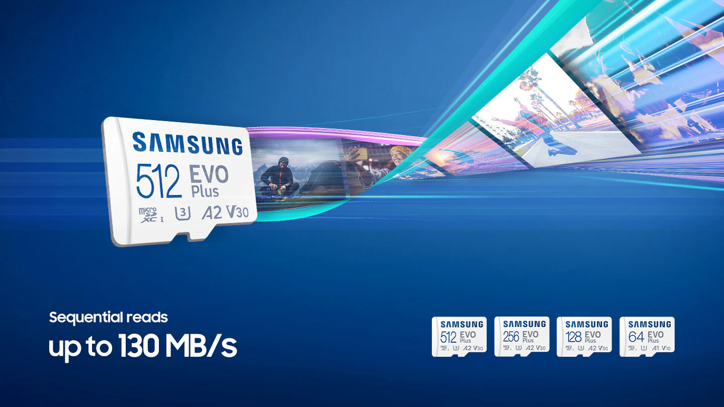 Thẻ nhớ Samsung Evo Plus MicroSDXC 32GB | 64GB | 128GB | 256GB | 512GB - Hàng chính hãng