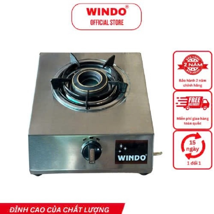 Bếp gas Cao Cấp Lửa Mạnh Windo 110SI - Bếp Gas 1 Lò Bán Công Nghiệp -Hàng Chính Hãng