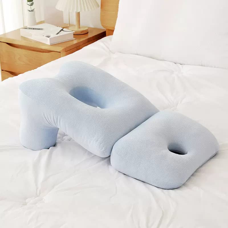 Gối Tựa Bảo Vệ Cột Sống Elastic Pillow Công nghệ Nhật Bản (xanh)