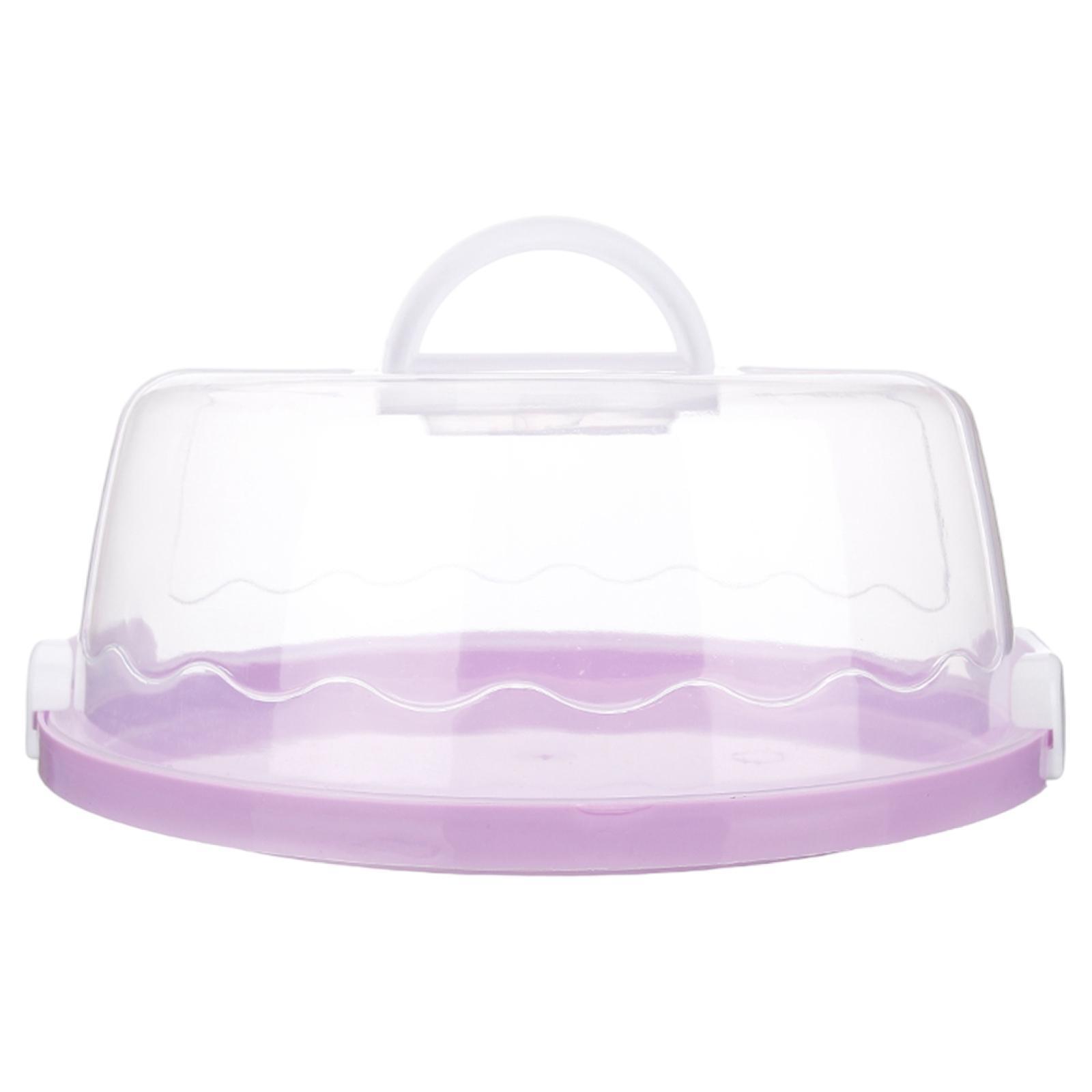 Cake Stand with Lid Cover Handle Round/Square Cake Keeper Clear Birthday