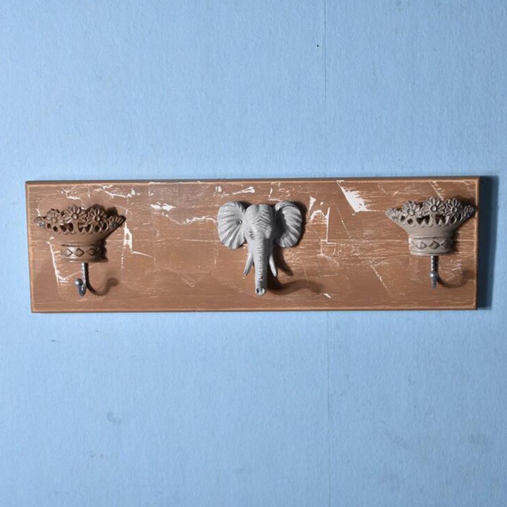 Wall Mount Coat Hooks, Coat Hooks 3 Hooks Wooden For Coat Robe Hat Hooks