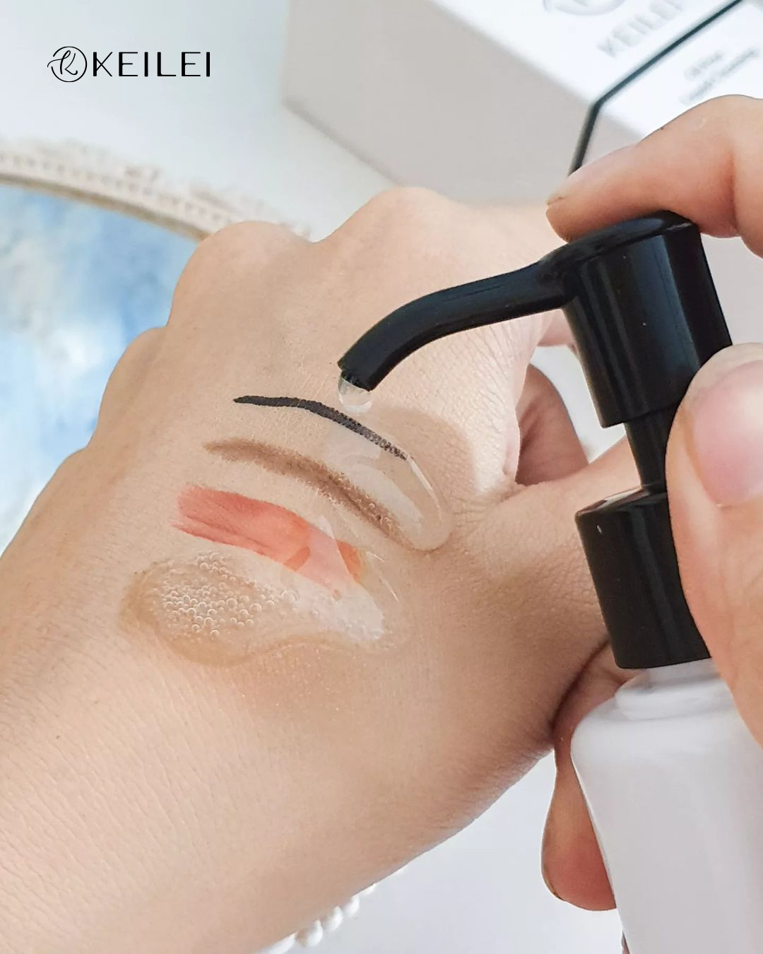 Phấn nước đa năng 3trong1 và Tinh chất tẩy trang KEILEI