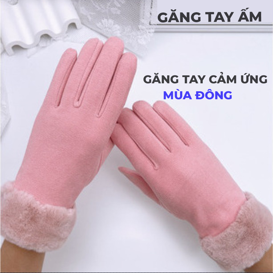 Găng Tay Lót Nhung Cao Cấp Hàn Quốc Dày Dặn Ấm Áp Cảm Ứng Màn hình Smart Phone - Sang Xịn Mịn Cho Quý Cô M3