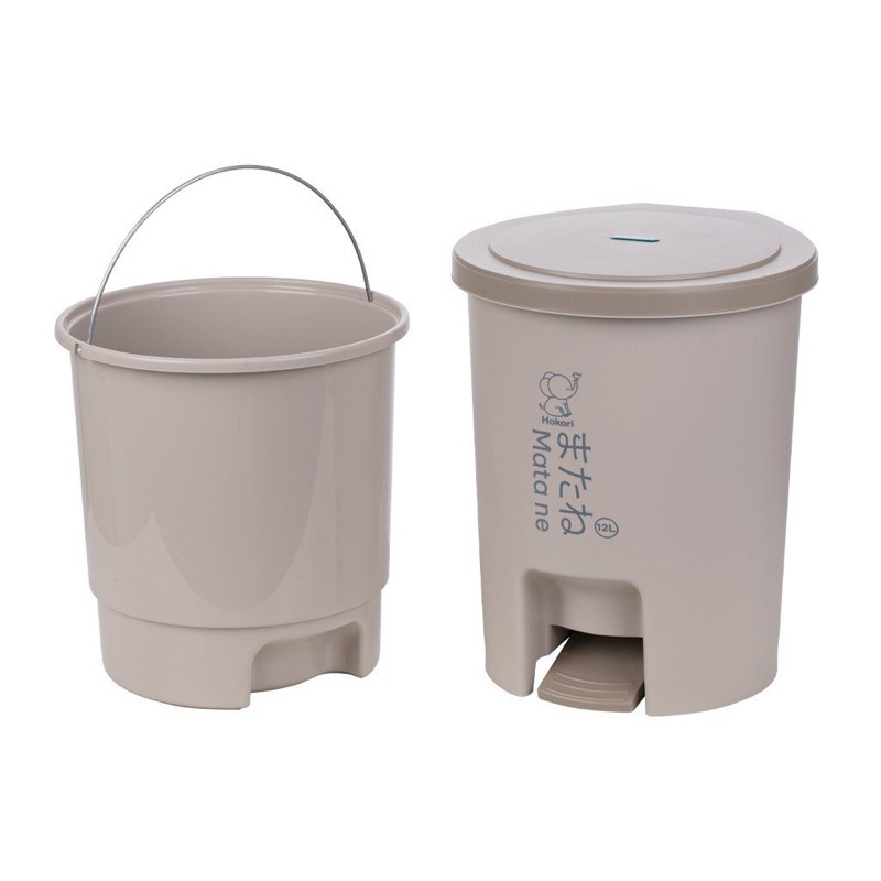 Thùng Rác Nhựa Đạp Chân Nắp Tròn HOKORI Làm Sọt Rác Văn Phòng,Đựng Rác Gia Đình, Trong Nhà - Hàng chính hãng