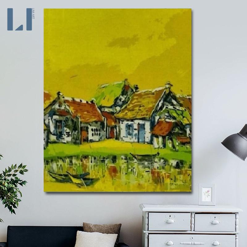 Tranh Tô Màu Theo Số Phong Cảnh Việt Nam, Hà Nội, Đà Nẵng, Hội An - Tranh  Sơn Dầu Số Hóa Có Khung Lim Art - Tranh Sơn Dầu Thương Hiệu Oem |