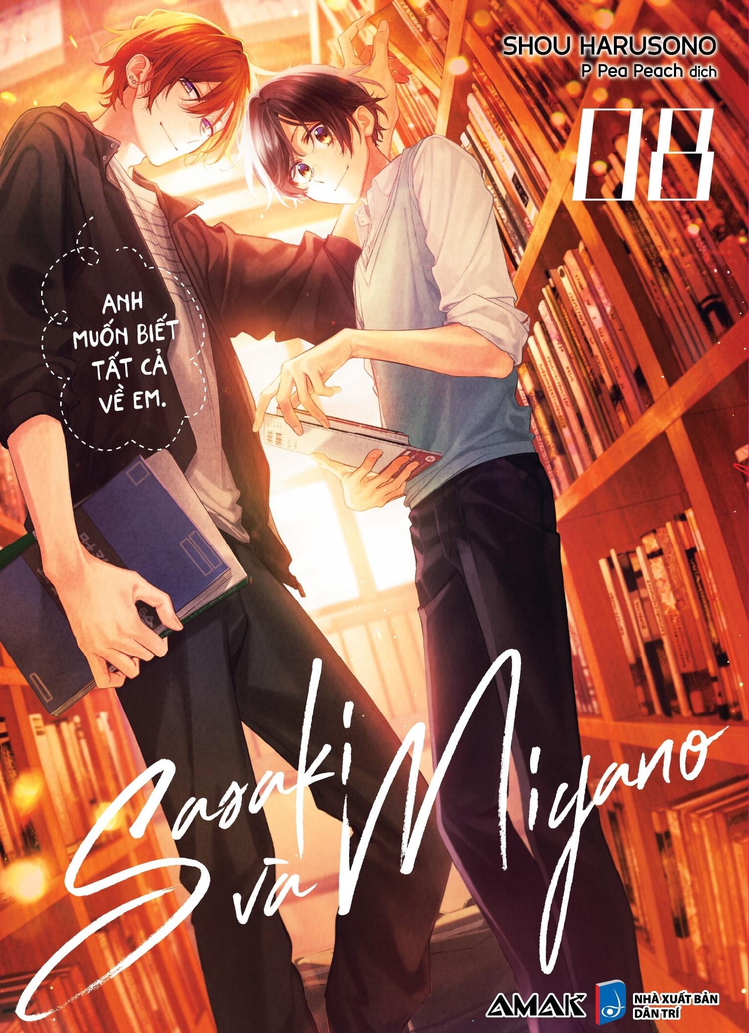 Sách - Sasaki Và Miyano - Tập 8 - Tặng Kèm Bookmark 2 Mặt + Postcard 2 Mặt
