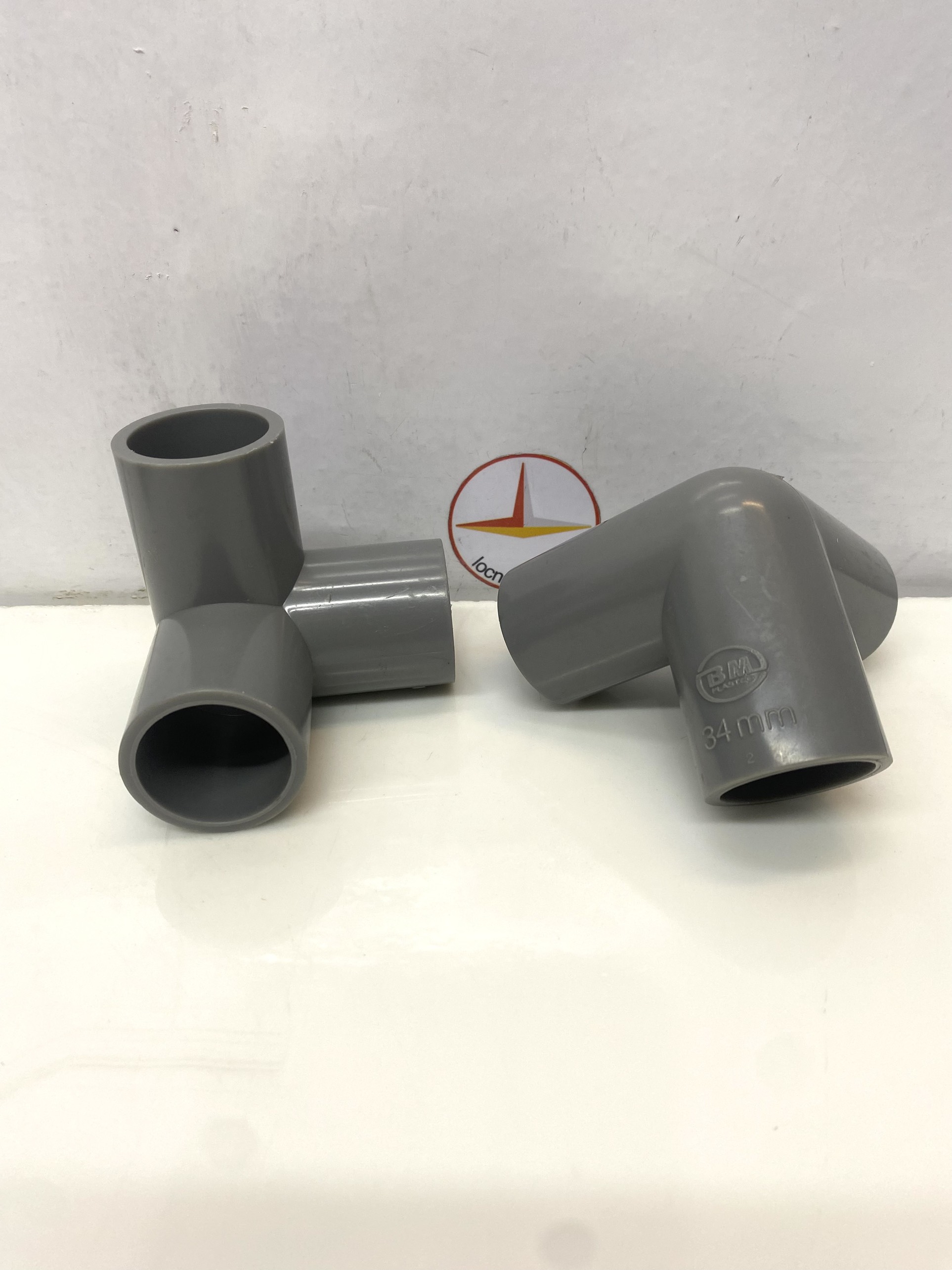 Co góc 3 nhánh, tê góc, co 3 hướng 34 nhựa PVC Bình Minh