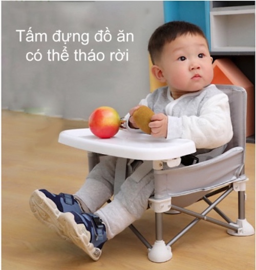 Ghế tập ăn gấp gọn hợp kim nhôm cho bé High Chair Baby