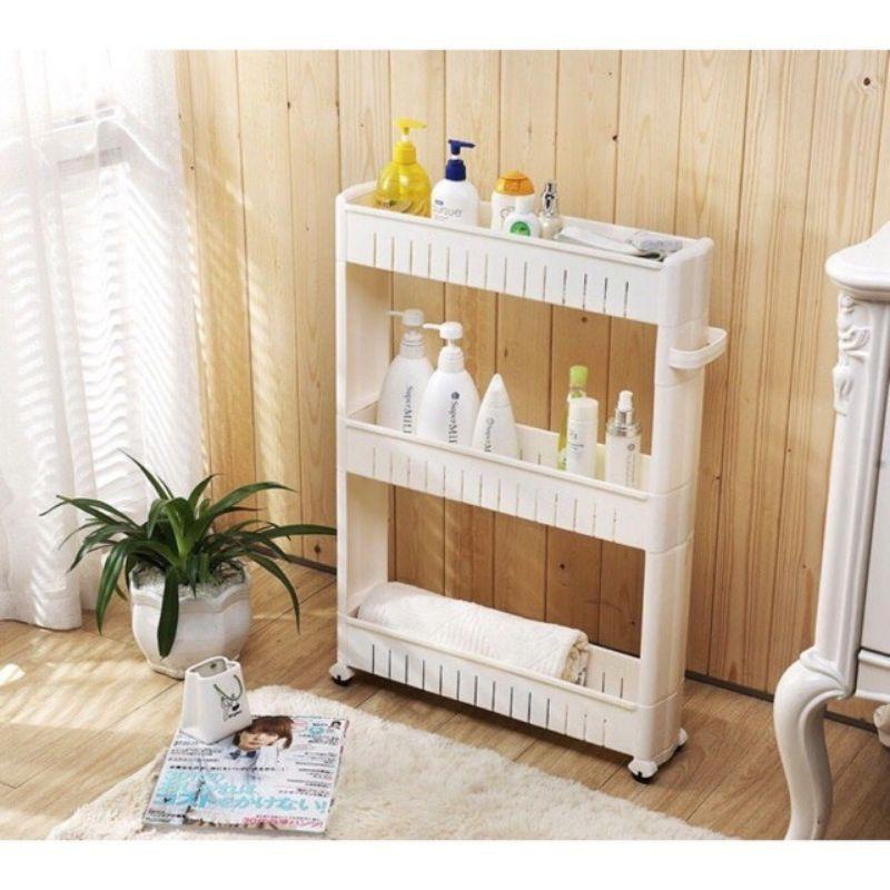 Kệ 3 Tầng Để Đồ Đa năng có bánh xe