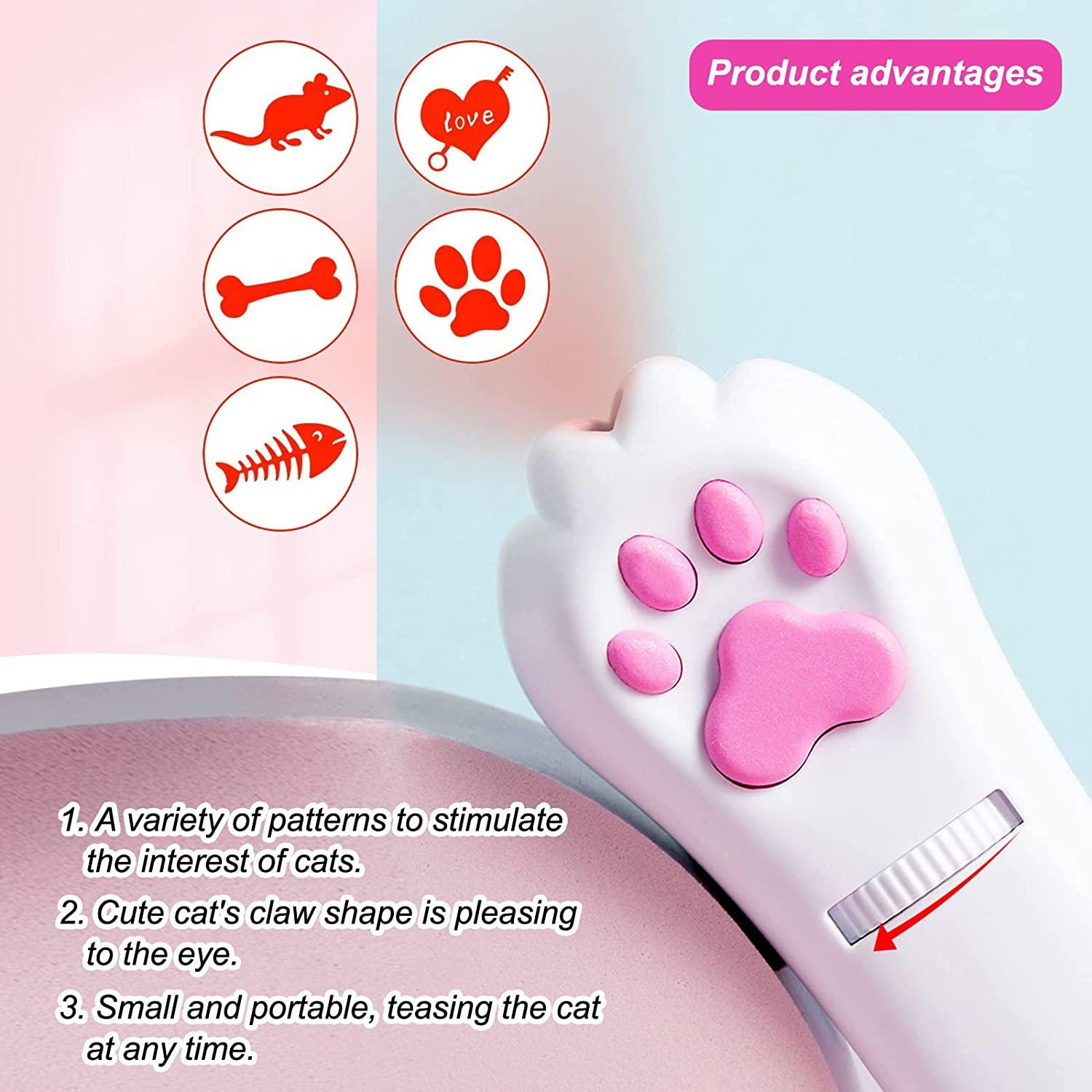 Đồ chơi mèo tương tác, Đồ chơi săn mèo có thể điều chỉnh và sạc lại, Đồ chơi săn mèo với 6 mẫu Đồ chơi săn mèo