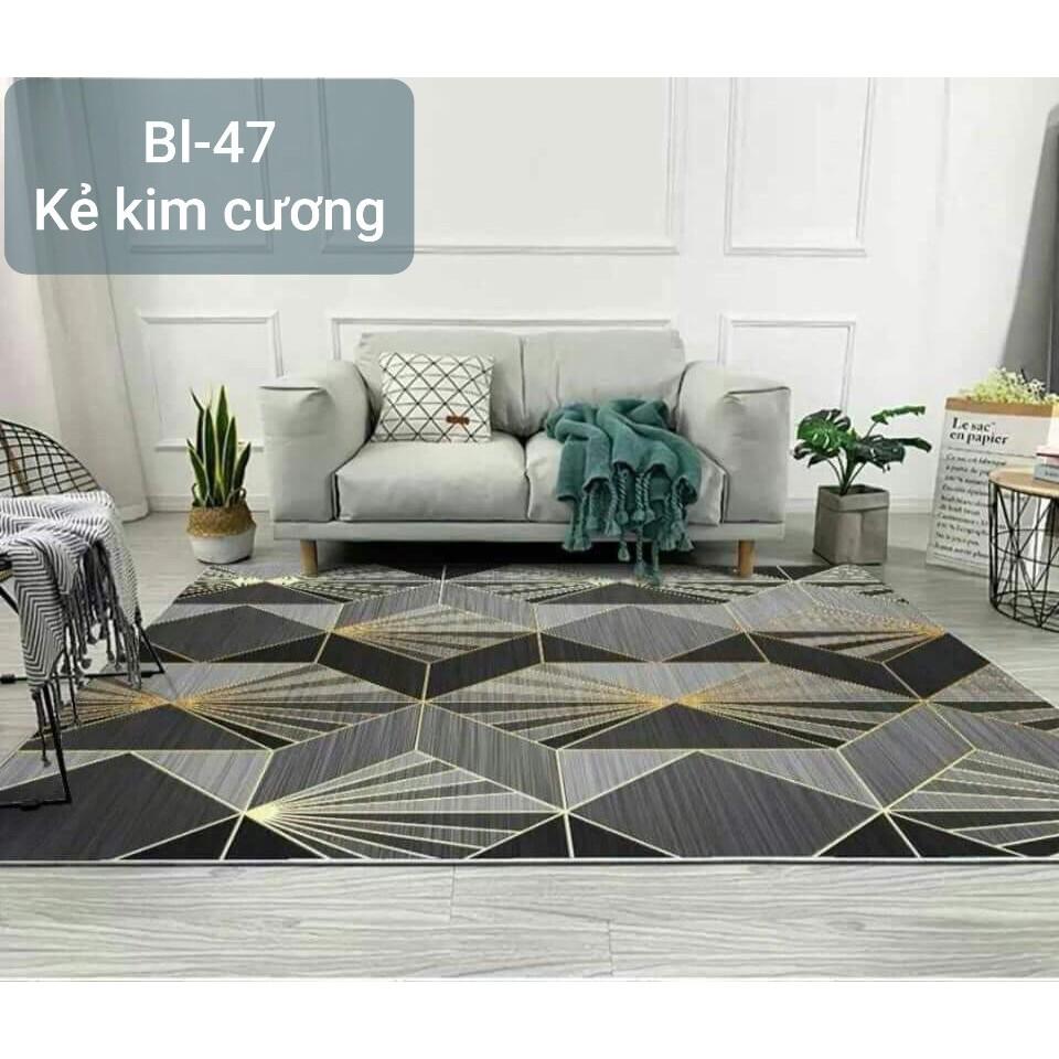 Thảm trải sàn loại 1m6 x 2m3 mẫu kẻ