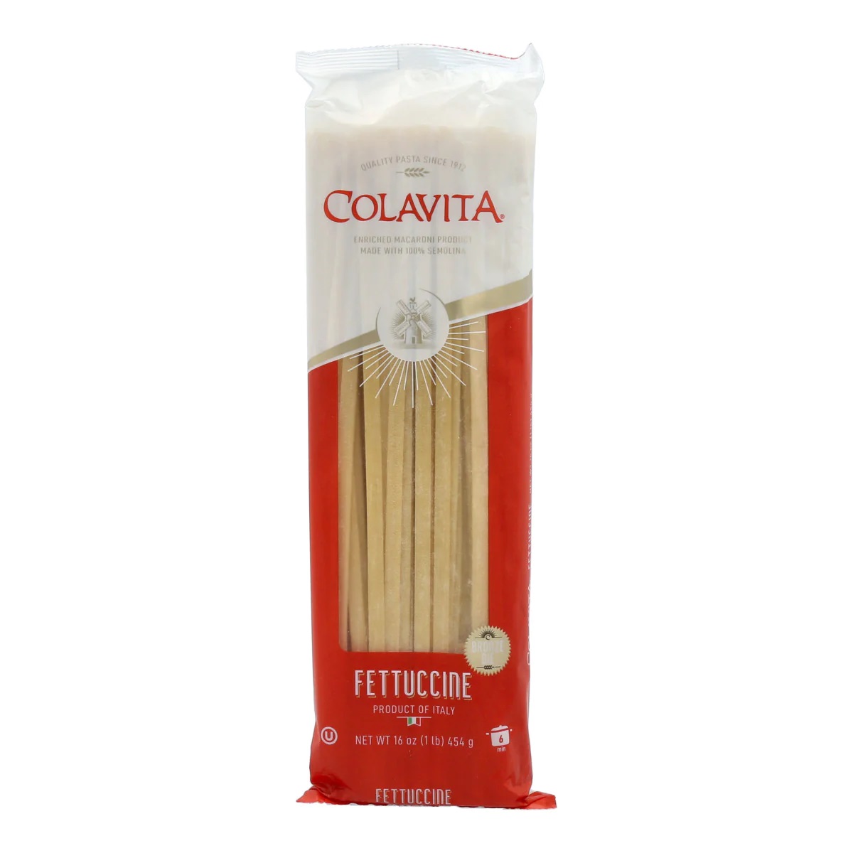 Mì Ý Sợi Dẹt Cao Cấp Colavita Fettuccine Pasta Bronze Die Cut Nhập Khẩu Từ Ý