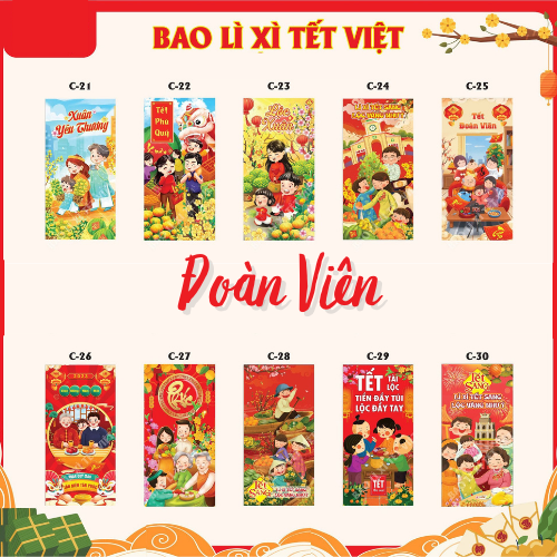Bao Lì Xì 2023 Set 10 cái - Đoàn Viên