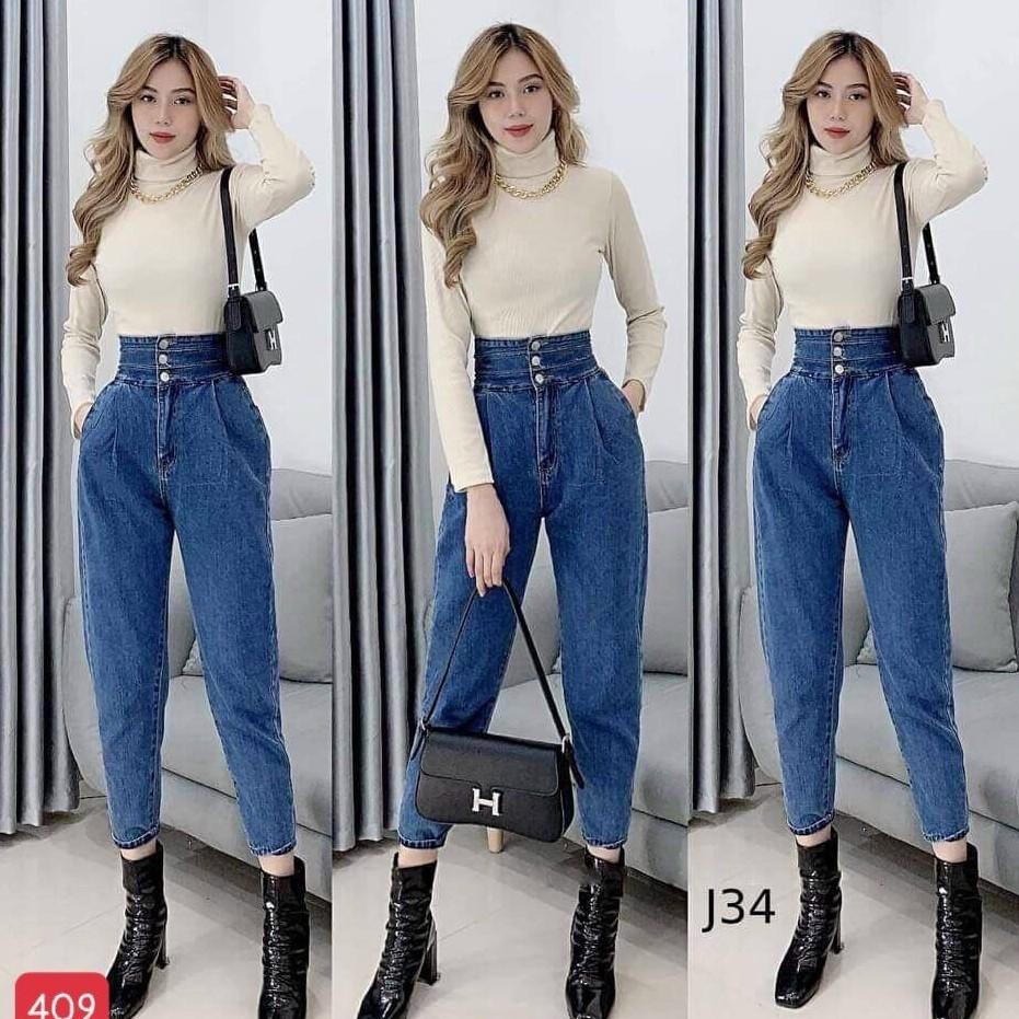 Quần baggy nữ cao cấp murad_fashion, quần baggy màu xanh lưng cao cá tính 2021 bgn409