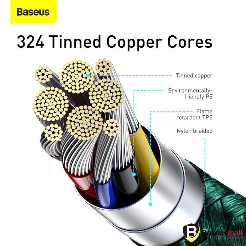 Baseus -BaseusMall VN Cáp sạc nhanh C to C 100W Baseus Display Fast Charging Data Cable (Hàng chính hãng)