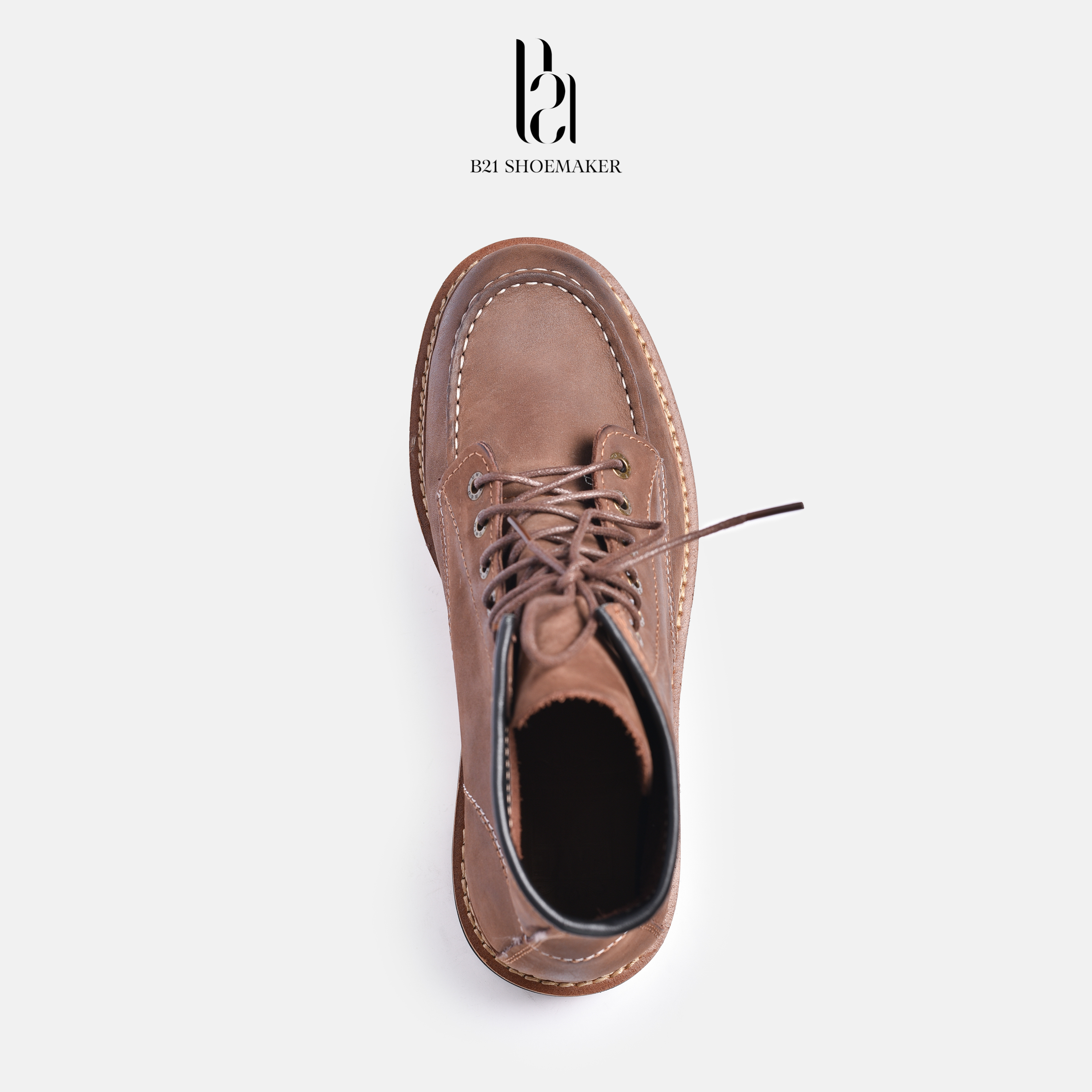 Giày Da Nam Cổ Cao MOCTOE Classic 1907 DEREST BOOT Lót Giày Tăng Chiều Cao 3 cm Phong Cách CLASSIC Retro - B21 Shoemaker