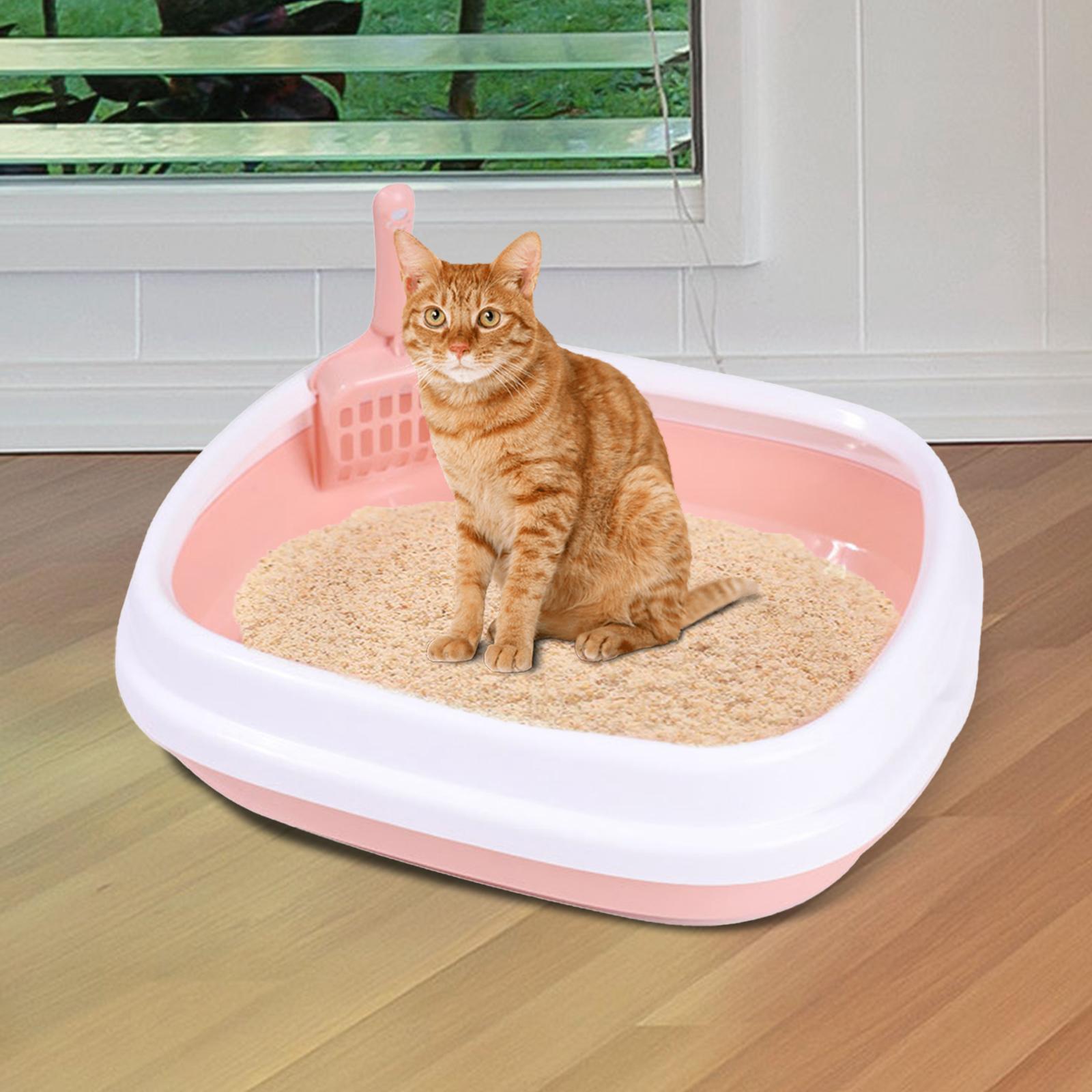 Cat Litter Box Kitten Toilet Pet Litter Tray Bedpan Cat Litter Container