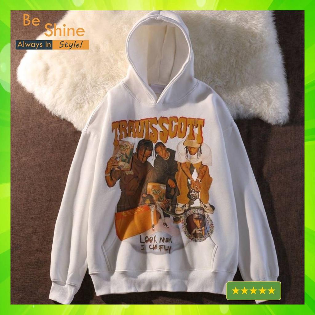 Áo Nỉ Hoodie có mũ Travis Scott, Hoodie Nam Nữ Form Rộng Unisex, chất nỉ bông - Beshine Store