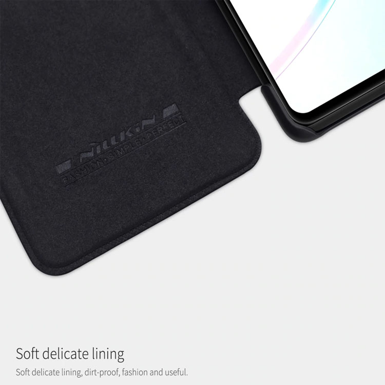 Bao da dành cho Galaxy S10 Lite Nillkin Qin - hàng chính hãng