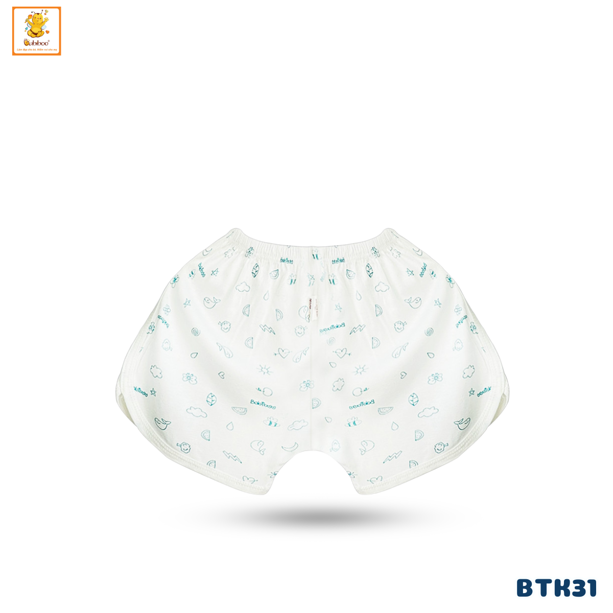 Quần đùi cho bé Babiboo quần sơ sinh vải visco mềm mát, họa tiết xinh xắn BTK31
