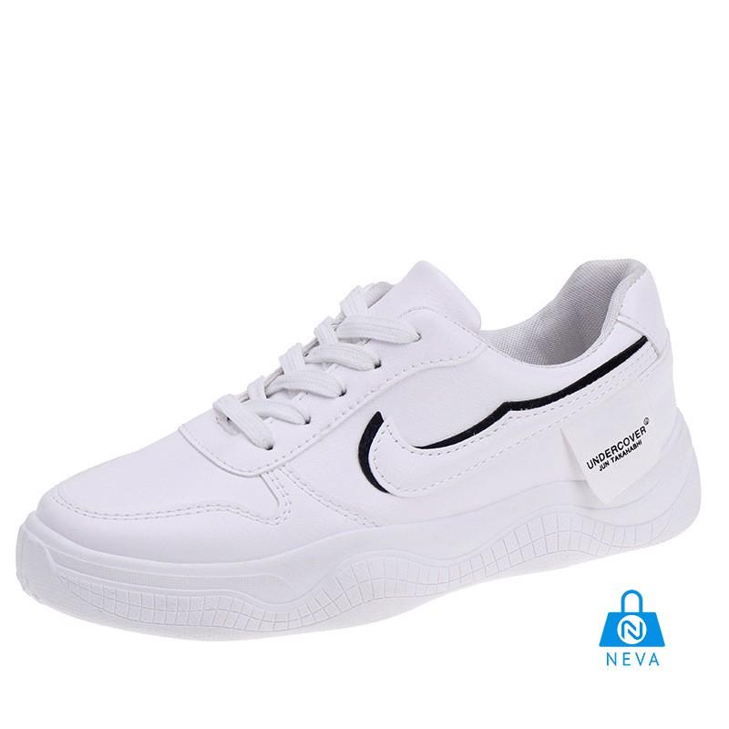 (HÀNG MỚI) Giày Sneaker Nữ Màu Trắng Viền Đen Giá Tốt NEVA2541