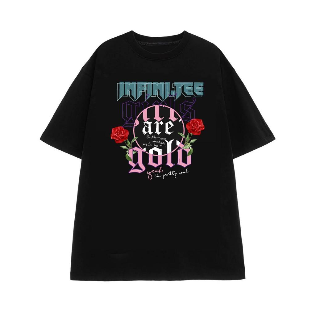 Áo thun in hình FNI.251, Thun 100 COTTON - form rộng UNISEX. - Đen Basic,XL từ 71 - 80kg