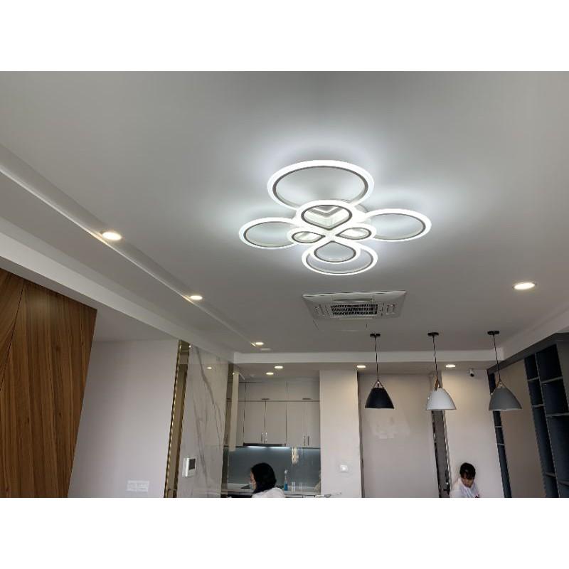 Đèn ốp trần trang trí phòng khách phòng ngủ hình giọt nước có 3 chế độ điều khiển tăng chỉnh - Mã 20118
