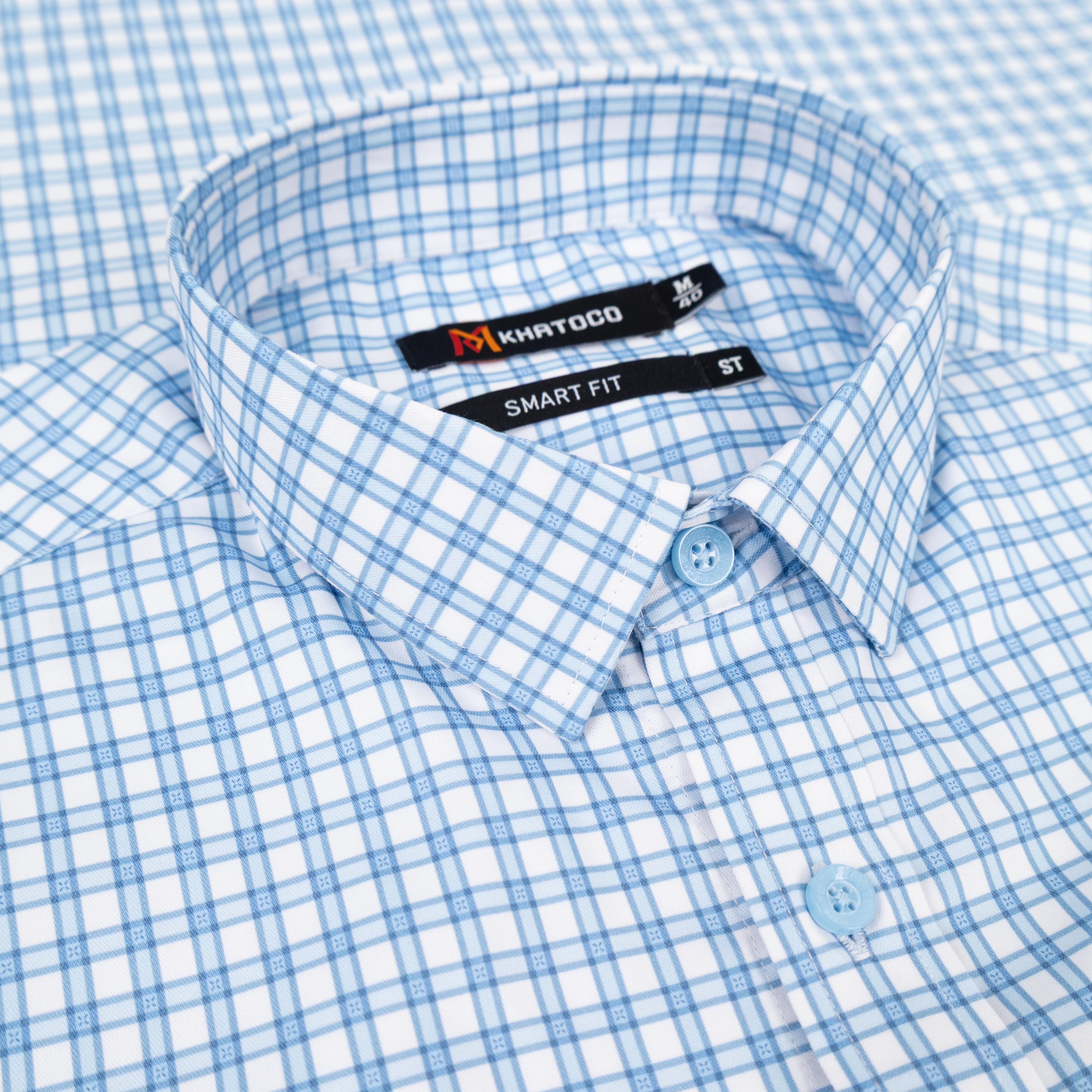 Áo sơ mi nam KHATOCO ngắn tay A1MN538S2-CNCR874-2711-N