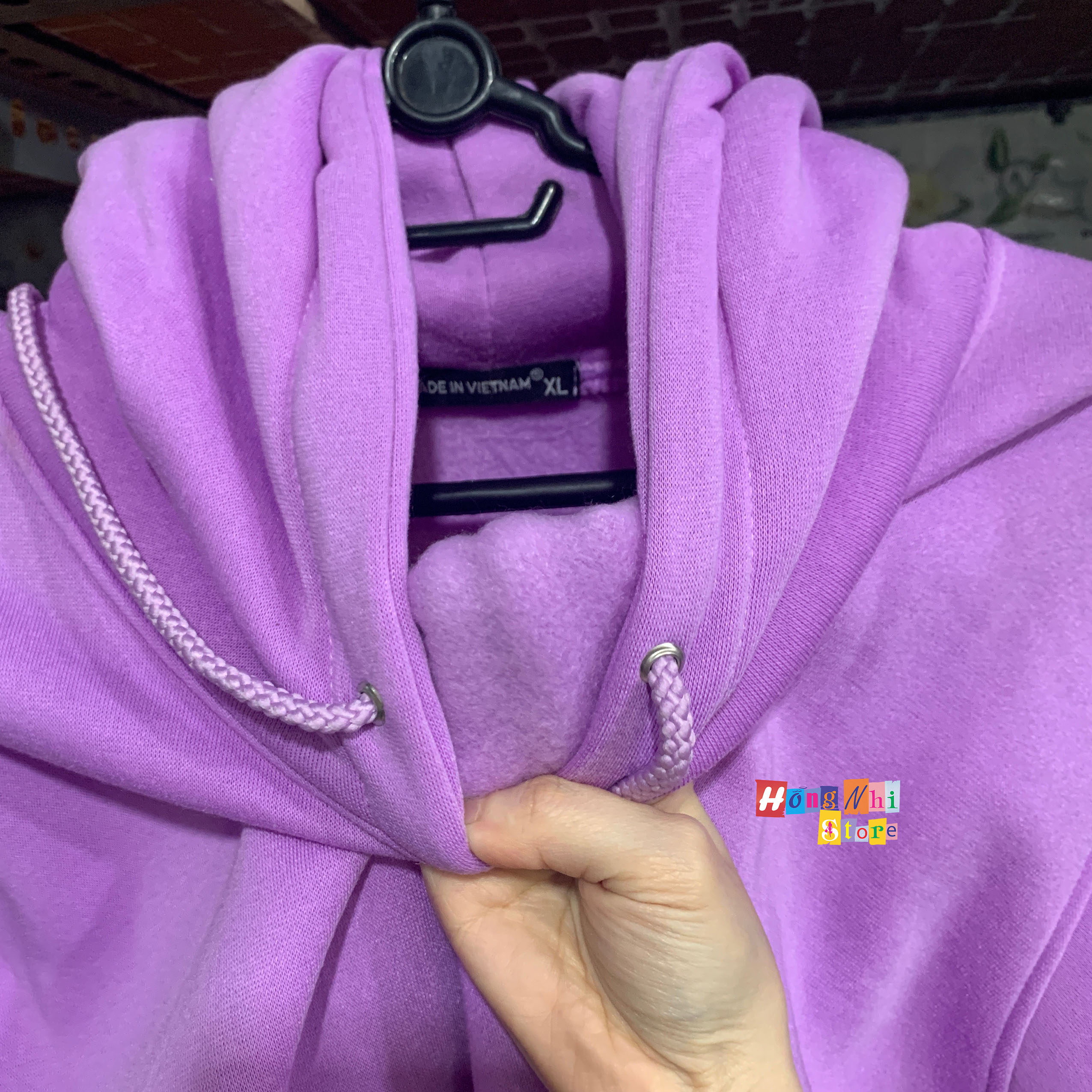 Áo Khoác Hoodie Trơn Ulzzang Unisex Màu Tím Chất Nỉ Bông Cao Cấp Dáng Rộng Nam Nữ - MM