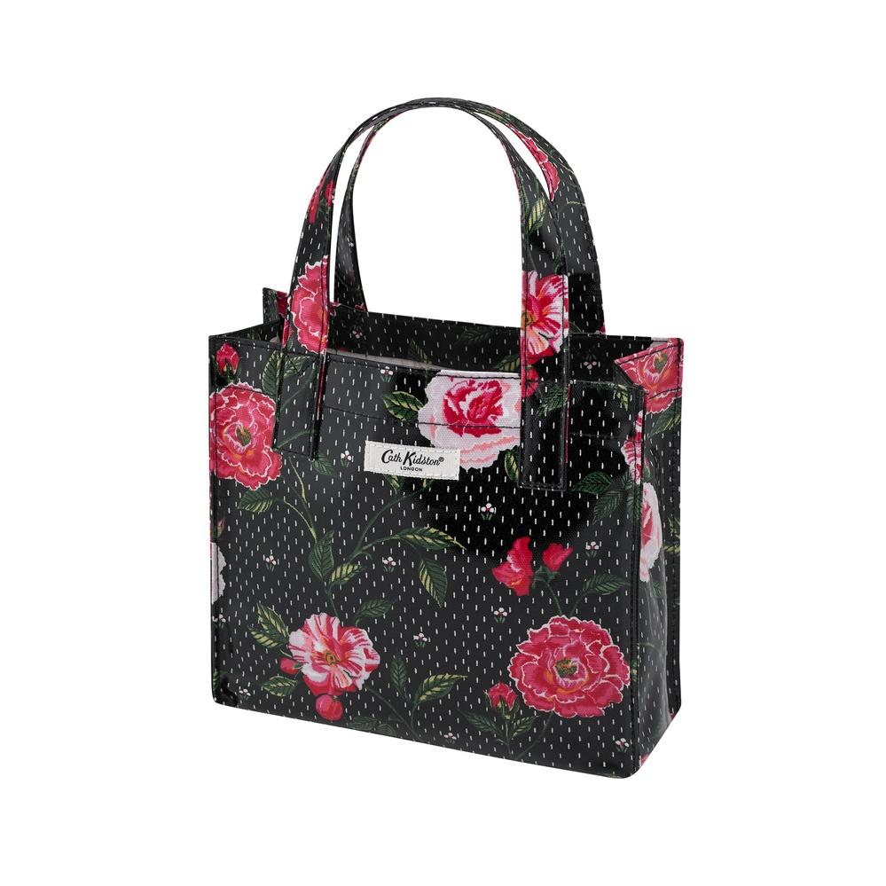 Cath Kidston - Túi đeo tay/Small Bookbag - Tea Rose Midscale - Black -1041927