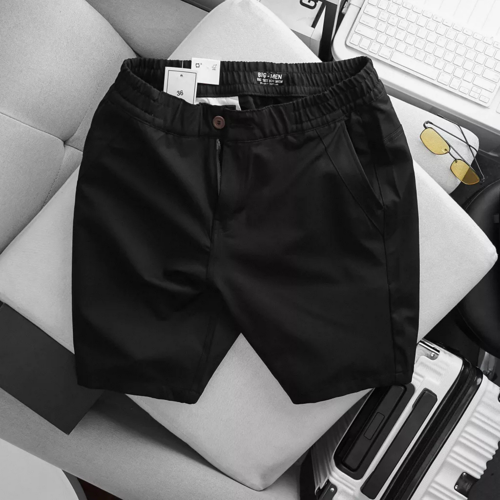 Quần Short Kaki Trơn Bigsize 85Kg - 135Kg Ống Đứng Đường May Kĩ Đẹp, Form Dáng Thời Trang