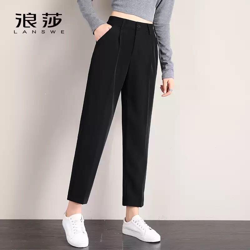 Quần tây nữ, quần công sở dáng baggy fom đẹp