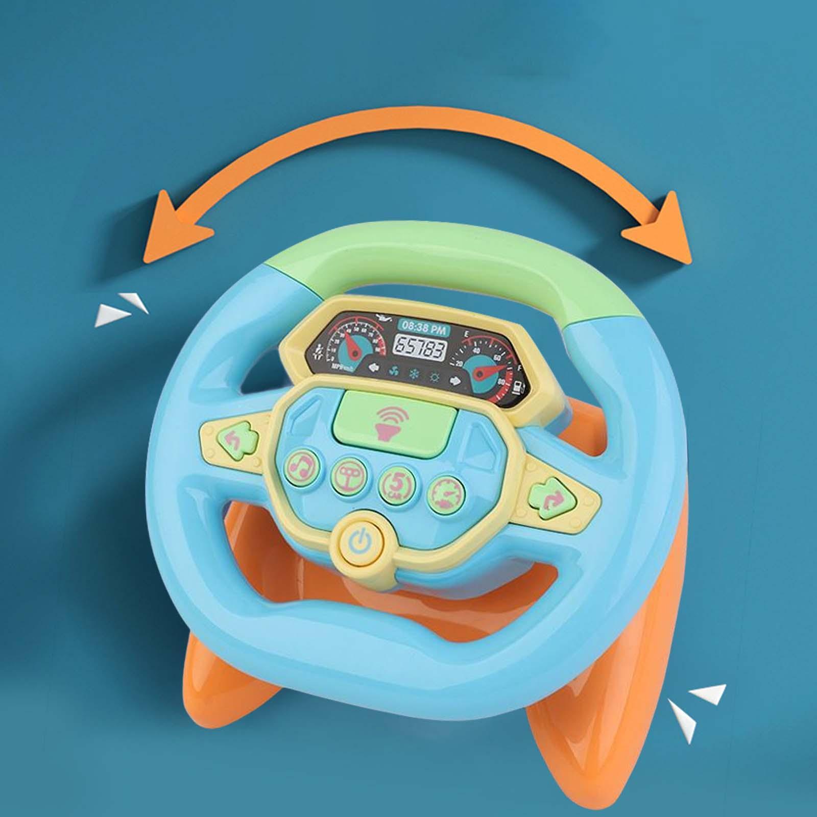 Musical Steering Wheel Toy Pretend Play Girls Driving Controller Sound Toy