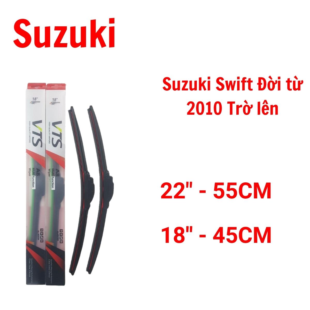 Cần gạt nước ô tô thanh mềm A8 dùng cho Suzuki Ertiga, Wargon R, Swift,...Và các xe khác của hãng Suzuki - Hàng nhập khẩu