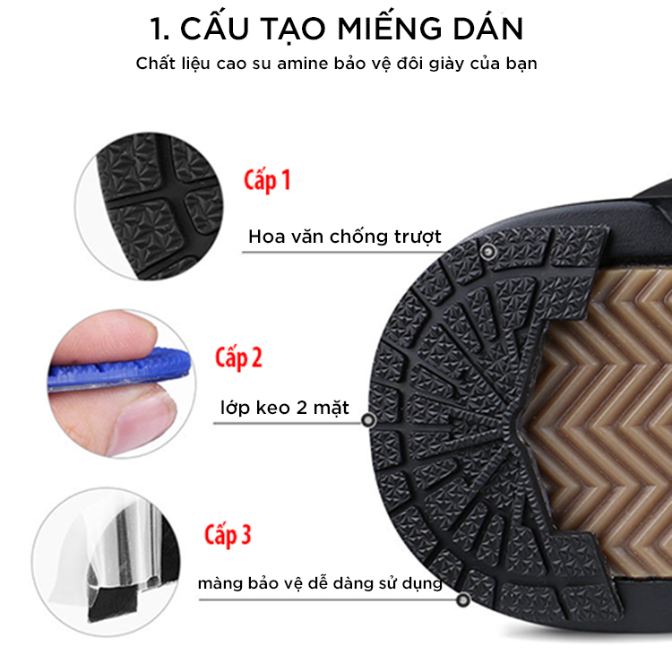 Miếng Dán Đế Bảo Vệ Giày Chống Trượt, Chống Mài Mòn Cao Cấp MDG02