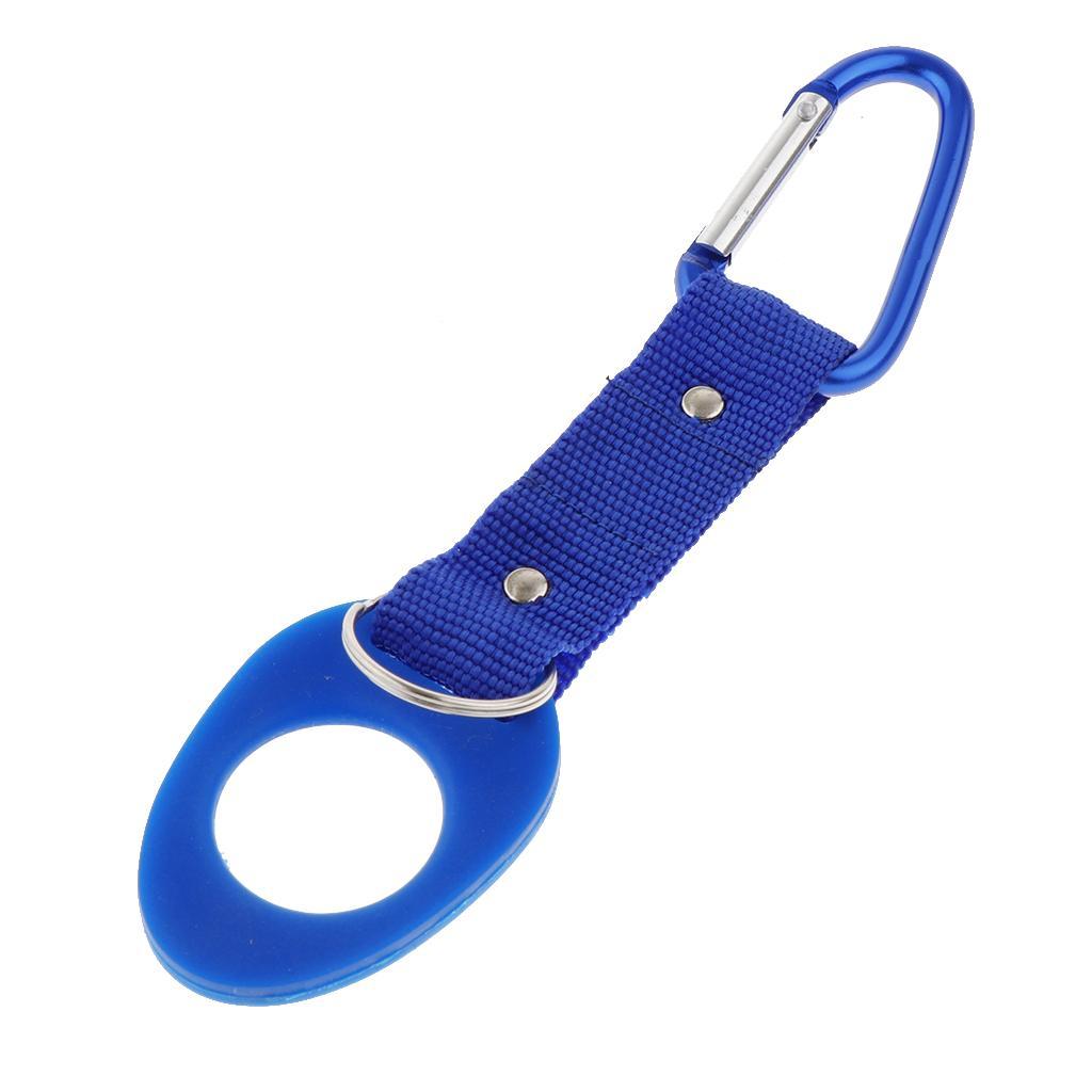 Pack 2 Portable Carabiner Water Bottle Drink Buckle Hook Holder Clip Key Chain Ring for Camping Hiking Traveling