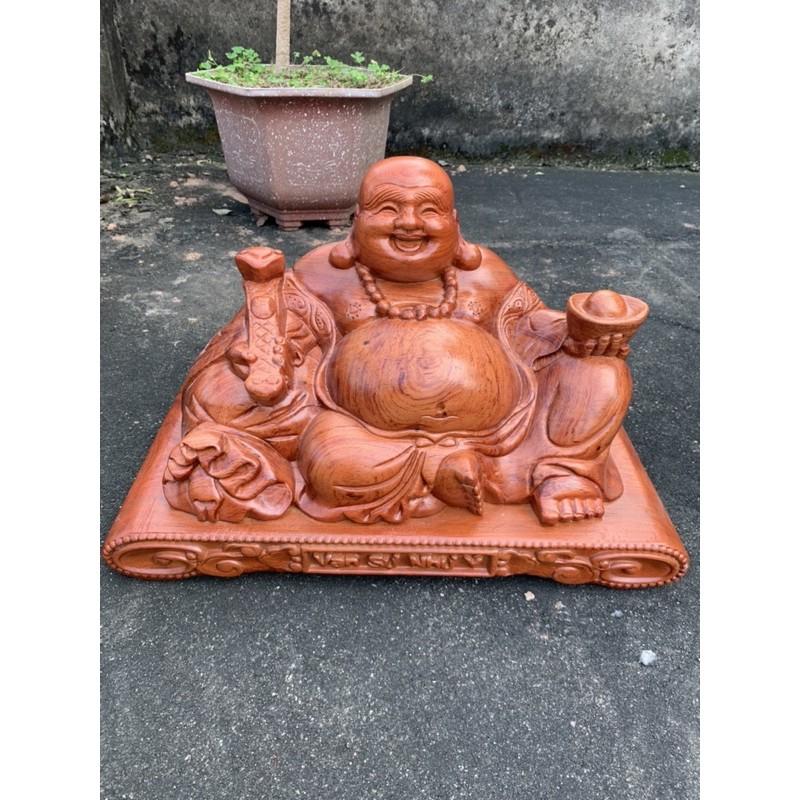 Di lặc ngồi gỗ hương ngang 50cm