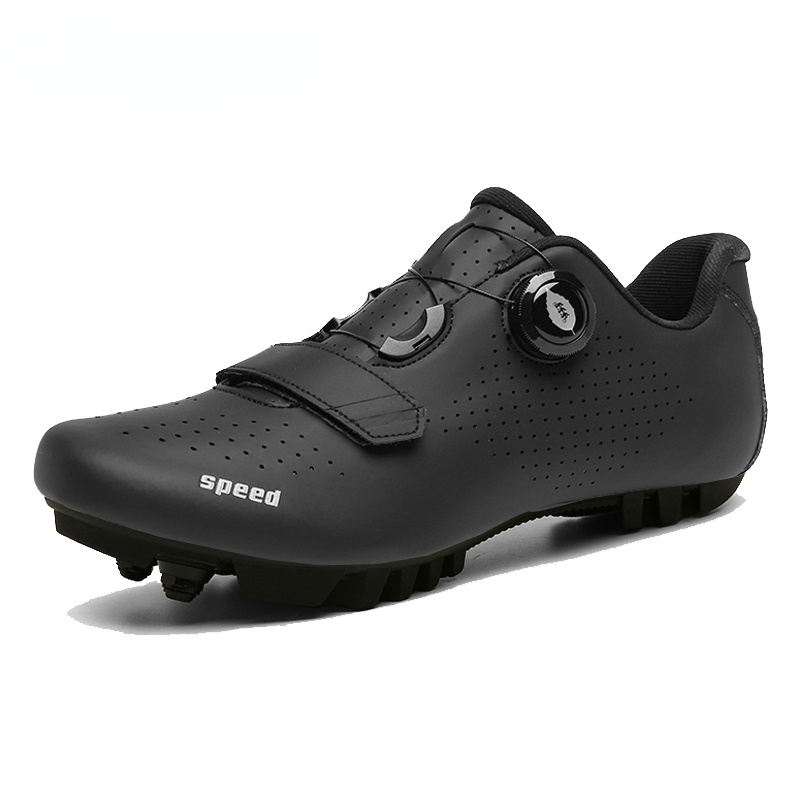 Giày đi xe đạp leo núi chuyên nghiệp, giày thể thao MTB MTB Đàn ông đua xe đạp xe đạp giày thể thao phẳng Color: Full Black Road Shoe Size: 36