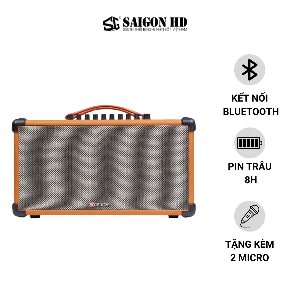 Hình ảnh Loa Karaoke Bluetooth cao cấp SUMICO BT-S52 |Hàng chính hãng - Pin 8 Giờ, Cổng phát lại USB, Tặng Kèm 2 micro UHF, Đa dạng kết nối