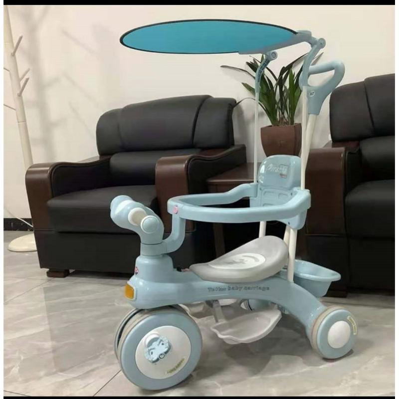 Xe đẩy xe đạp 3 bánh hạng cao cấp có nhạc mái che cho bé