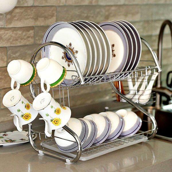 Kệ Chén Inox 2 Tầng